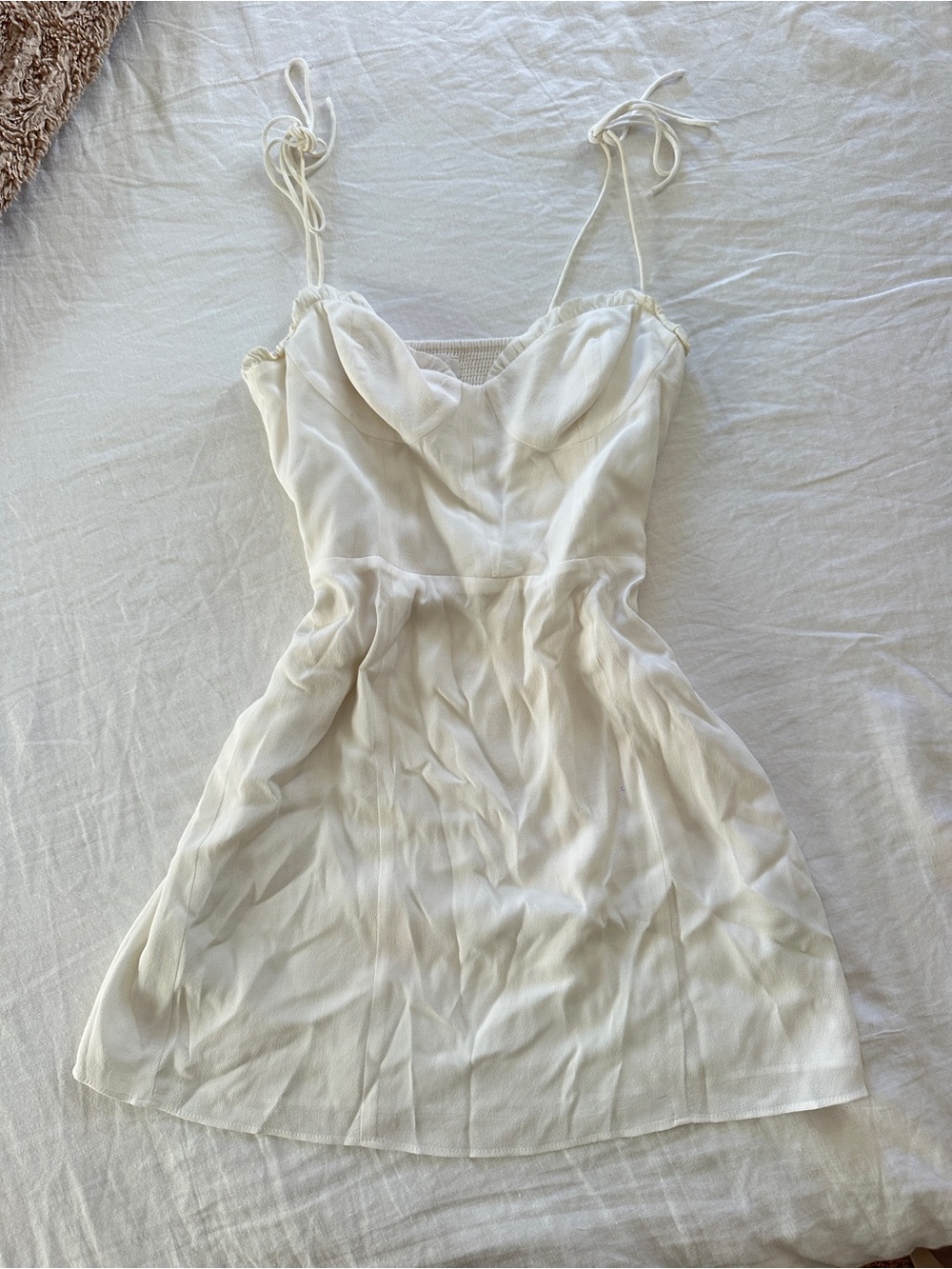 Wilfred Women's White Spaghetti Strap Mini Dress